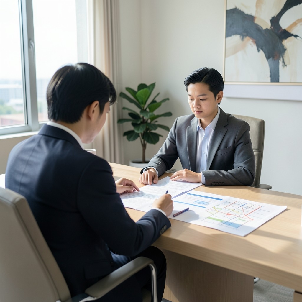 Analyst reviewing container shipment documents and trade lane maps on a desk